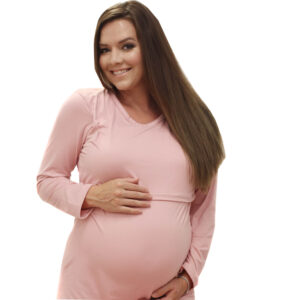 Hannah Grace Maternity Champagne Pink Winter Hospital Ready Set - Image 5