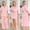 Hannah Grace Maternity Champagne Pink Summer Hospital Ready Set 3