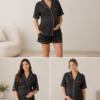 Hannah Grace Maternity Black Summer Hospital Ready Set 3