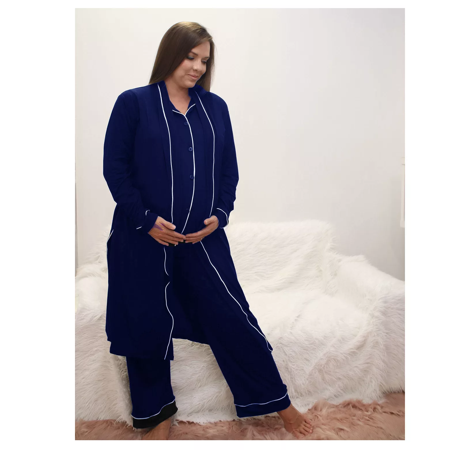 Hannah Grace Maternity Navy Set 8 ( 4 piece) - Image 5