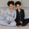 Hannah Grace Maternity Winter Black & Grey pj Combo