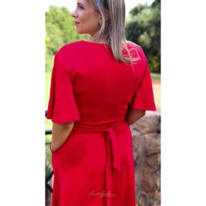 Colour of Love Short Wrap Dress with pockets - Image 2