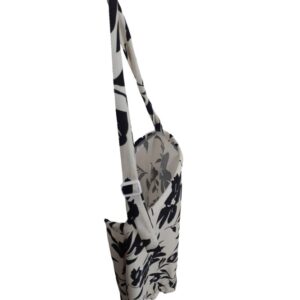 Limited Edition Black and Cream Floral Viscose Cotton Breastfeeding Apron - Image 5