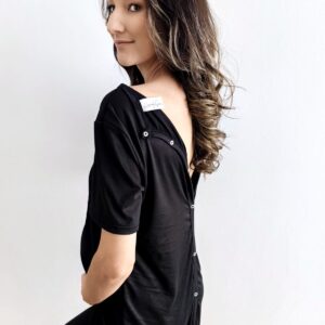 Hannah Grace Birthing Gown - Black - Image 5