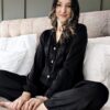 Luxe Bump- Black Armani Satin PJ