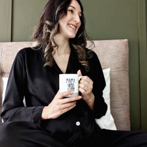 Luxe Bump- Black Armani Satin PJ - Image 9