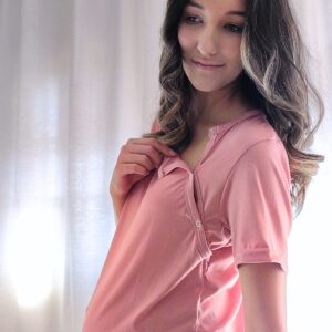 Hannah Grace Birthing Gown - Pink - Image 5