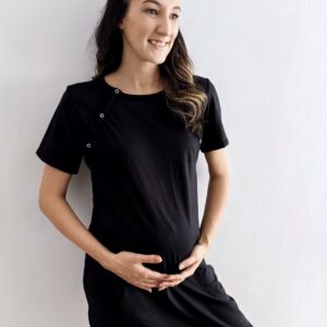 Hannah Grace Birthing Gown - Black - Image 9