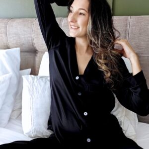 Luxe Bump- Black Armani Satin PJ - Image 7