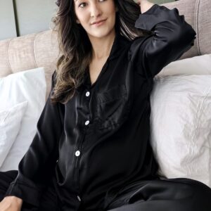 Luxe Bump- Black Armani Satin PJ - Image 2