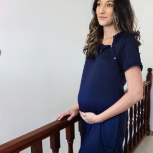 Hannah Grace Birthing Gown - Navy - Image 8