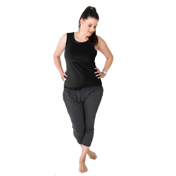Hannah Grace Maternity Black Breastfeeding Vest