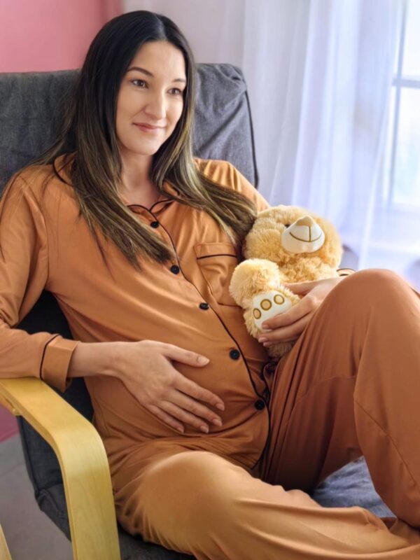 Hannah Grace Maple Rose Winter PJ with Black Piping
