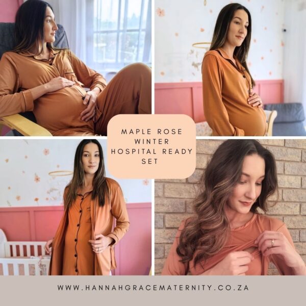 Hannah Grace Maternity Maple Rose Hospital Ready Winter Set