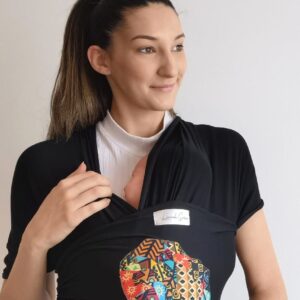 Hannah Grace Maternity African Map Baby Wrap Carrier - Image 4