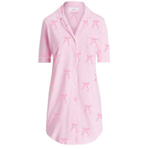 Hannah Grace Maternity Bows and Stripes summer sleepshirt - Image 6