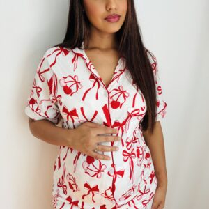 Hannah Grace Maternity Bows and Cherries Summer PJ
