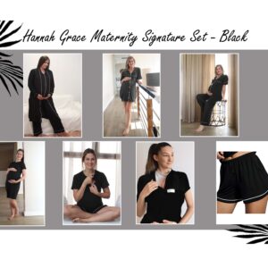 Hannah Grace Maternity Black Signature Maternity Hospital Set