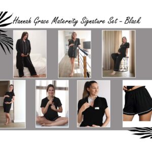 Hannah Grace Maternity Black Signature Maternity Hospital Set
