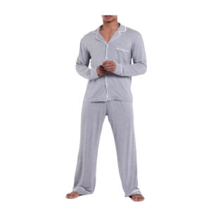 Dad's Winter Button Down PJ- Grey