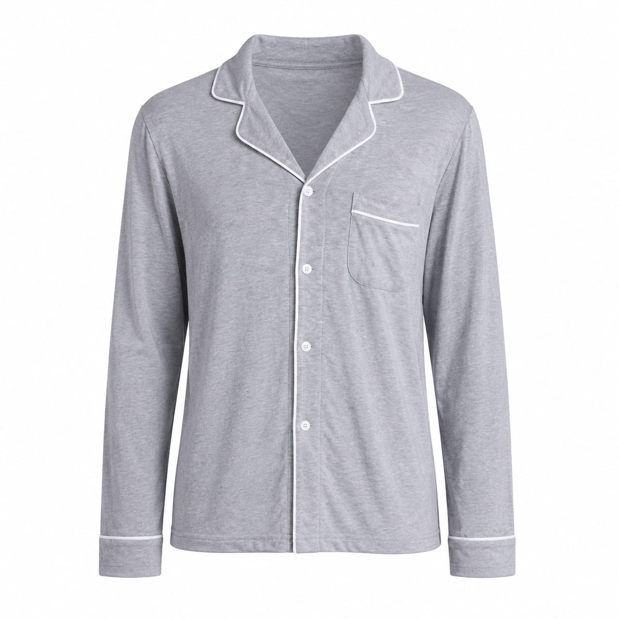 Dad's Winter Button Down PJ- Grey - Image 4