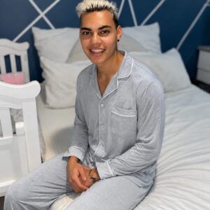 Dad's Winter Button Down PJ- Grey