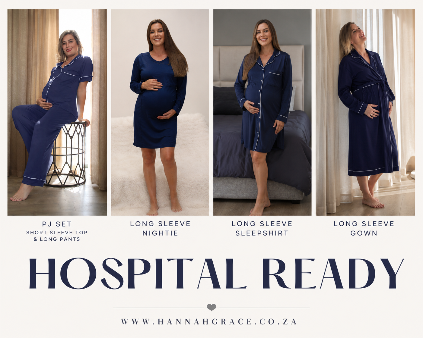 Hannah Grace Maternity Navy Set 9 ( 4 piece)