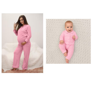 Hannah Grace Maternity Pink Matching Mom & Baby set