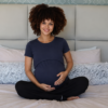 Navy Breastfeeding Top Short Sleeve
