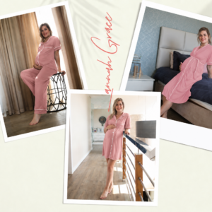 Hannah Grace Maternity Champagne Pink Hospital Ready Set 3