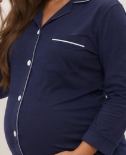 Hannah Grace Maternity Navy Winter Matching Mom & Baby set - Image 2